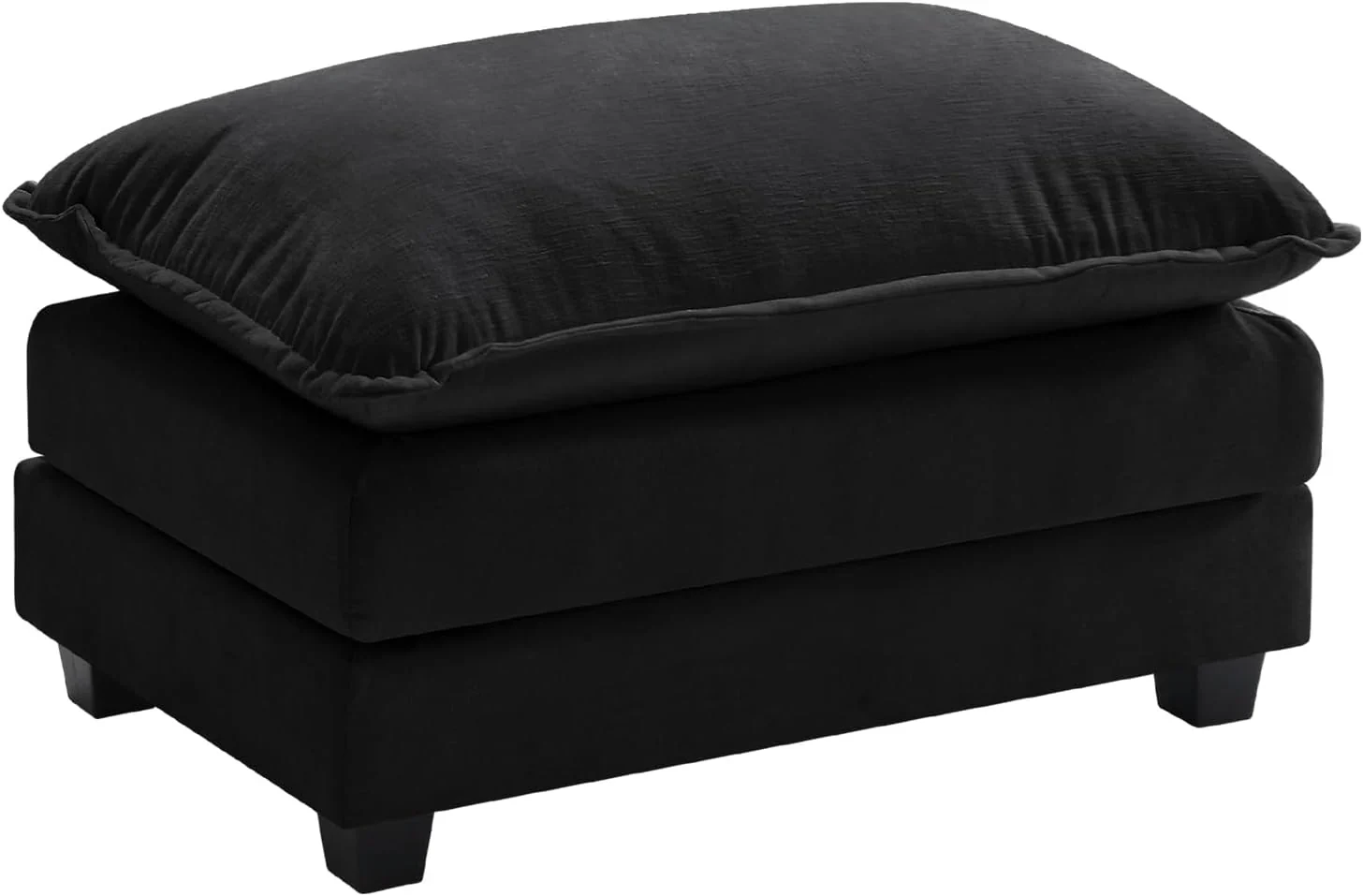 Ihanherry 146" U-Shaped Modern Sofa Modular Sectional Cloud Couch with 2 Ottoman, 6-Seat Chenille Deep Seat Sofa with 6 Pillows for Living Room, Bedroom and Apartment, Grey