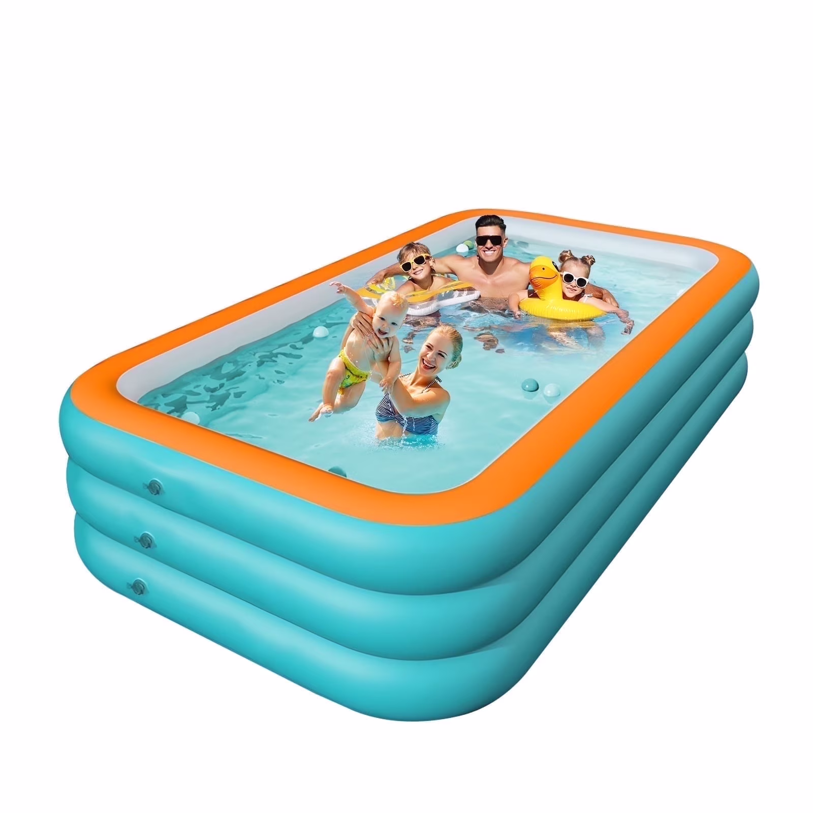 ZQIULDY Inflatable Swimming Pool for Kids and Adults, 118" X 68" X 23" Big Inflatable Pool, Family Swimming Pool for Toddlers Adult, Garden Lawn, Backyard Summer Water Party Pool