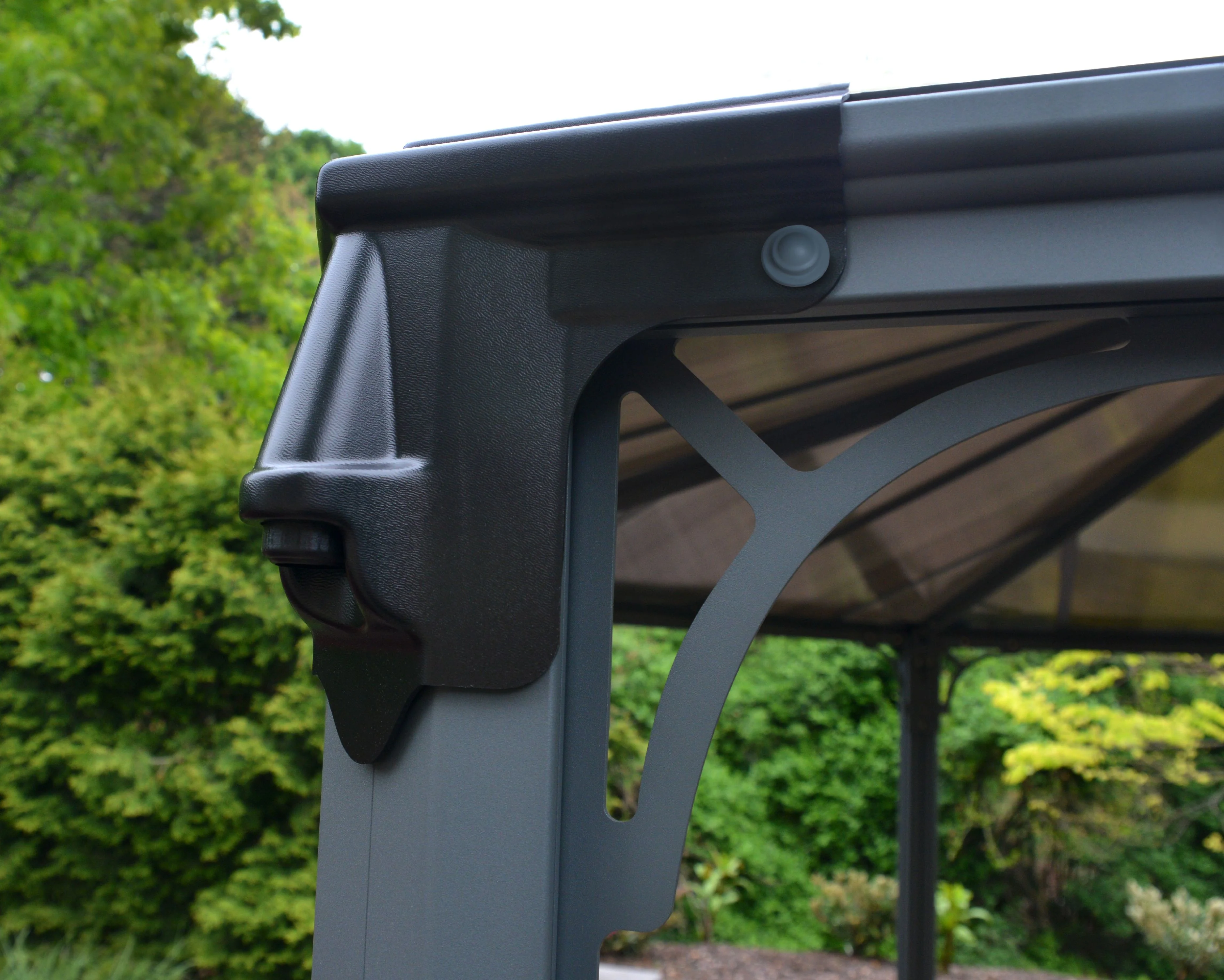 Palram - Canopia Monaco 15' x 13' Polycarbonate/Aluminum Hexagon Gazebo - Gray/Bronze