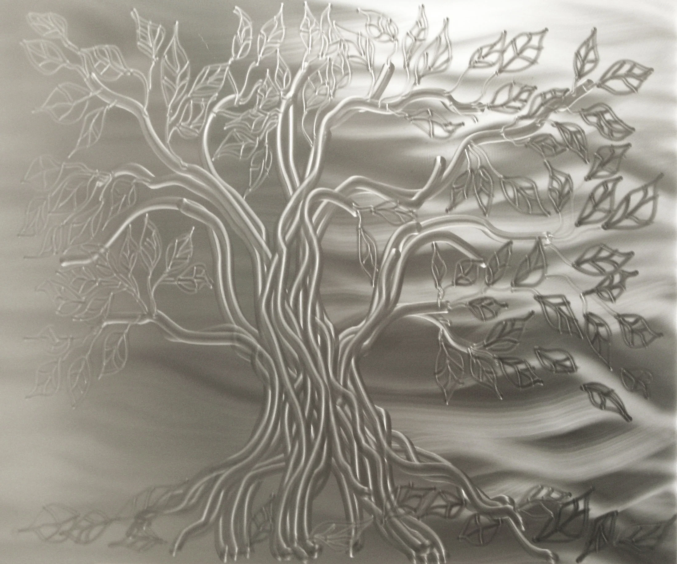Tree of Life Decorative Stainless Steel Kitchen Backsplash 24" x 30"