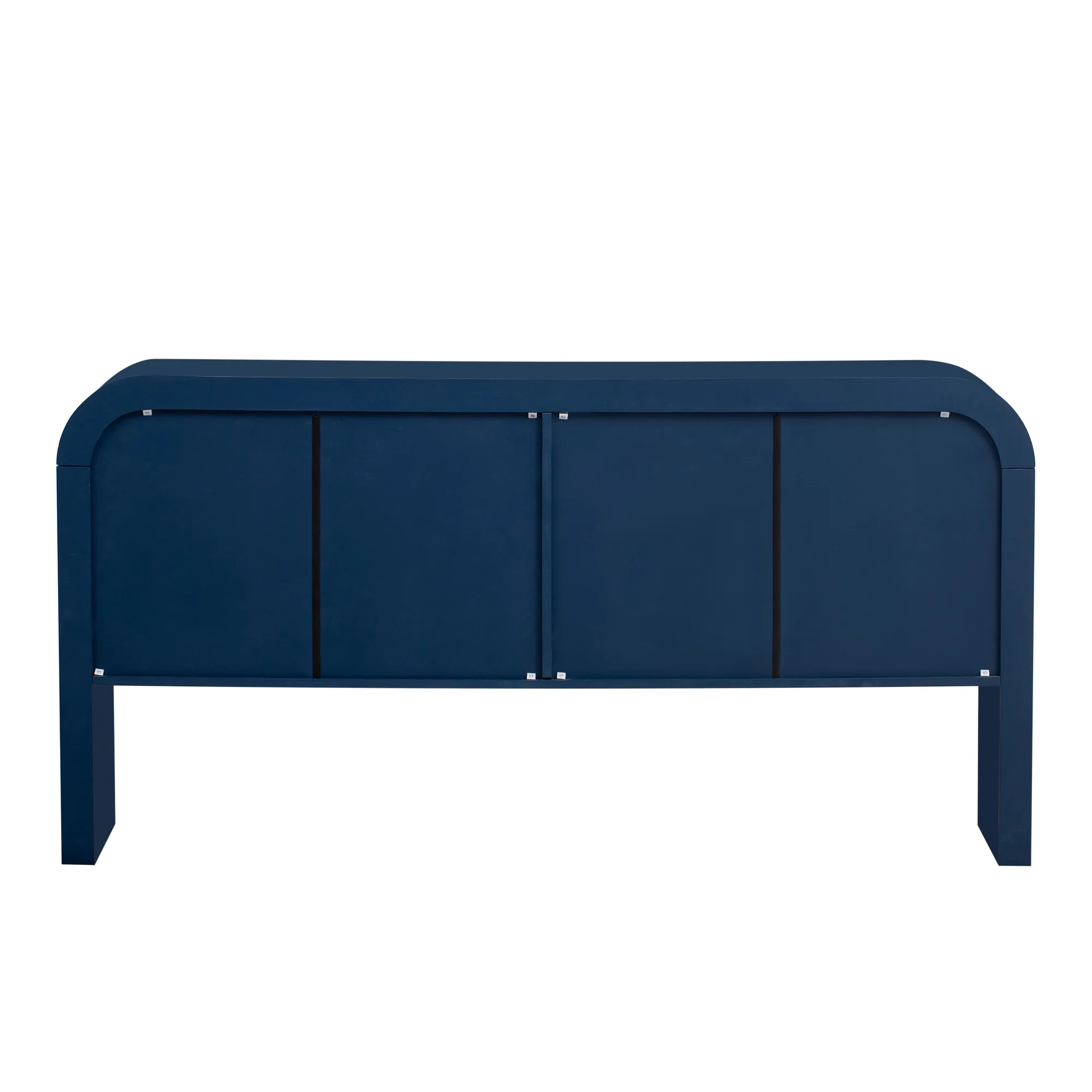 Accent Cabinet with 4 Doors, TUANLUO Buffet Cabinet with Adjustable Shelves, Wood Storage Cabinet, Modern Accent Cabinet Furniture for Hallway Entryway Living Room, 59"L x 15.7"W x 33.2"H, Blue