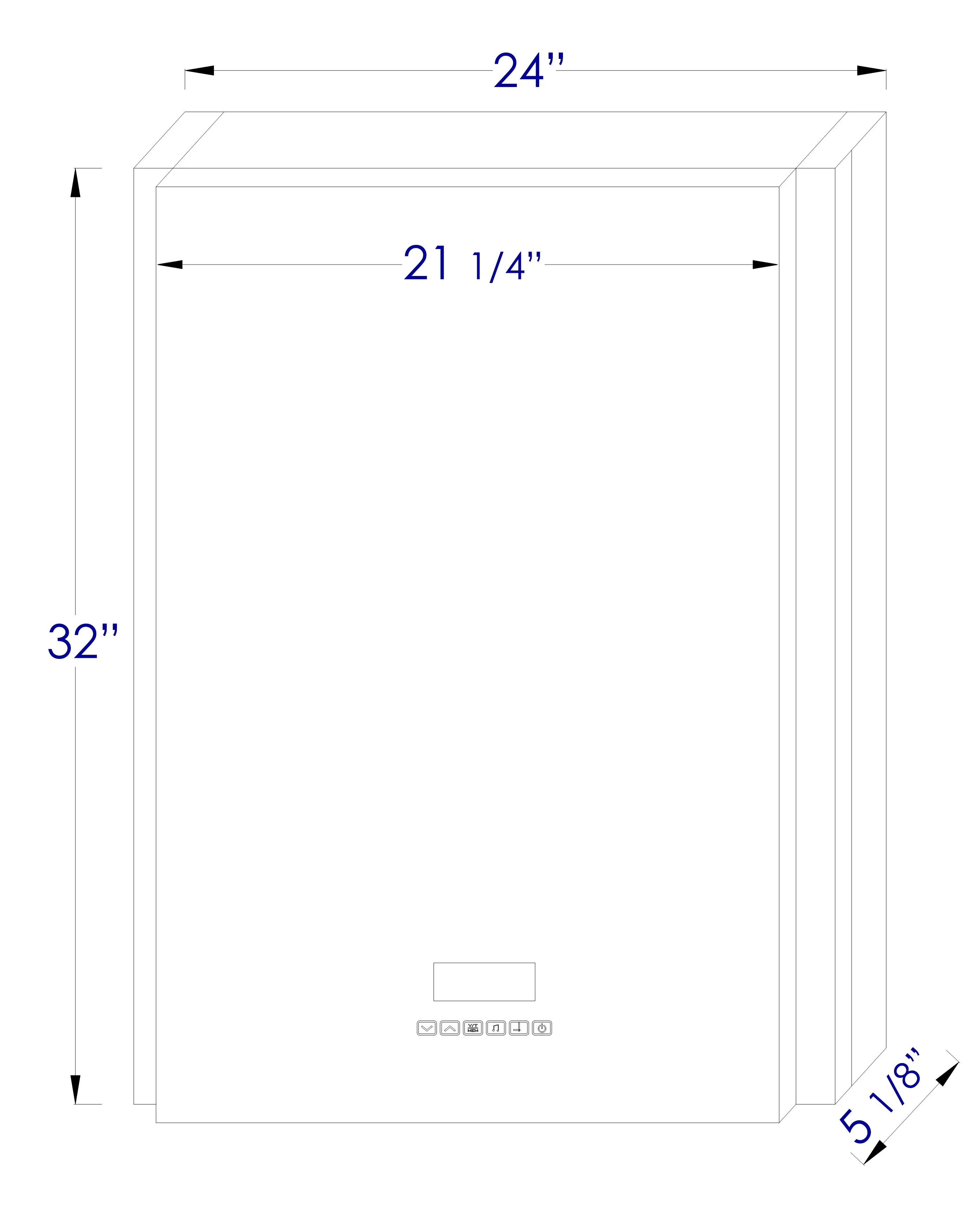 24″ x 32″ Single Door LED Light Bluetooth Medicine Cabinet