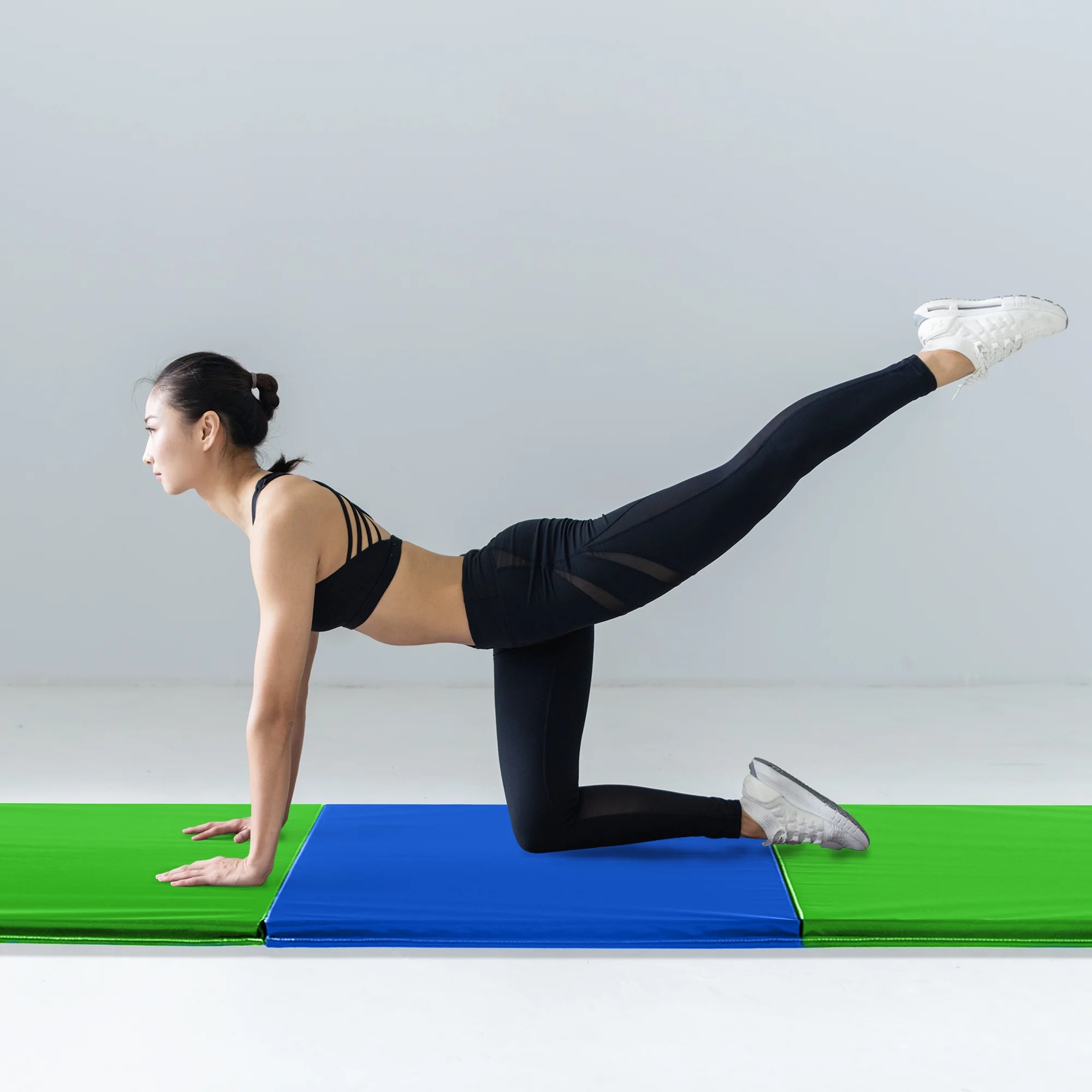 We Sell Mats - 4 ft x 8 ft x 2 in Personal Fitness & Exercise Mat for Home Workout - Lightweight and Folds for Carrying C All Purpose Home Gym Mat