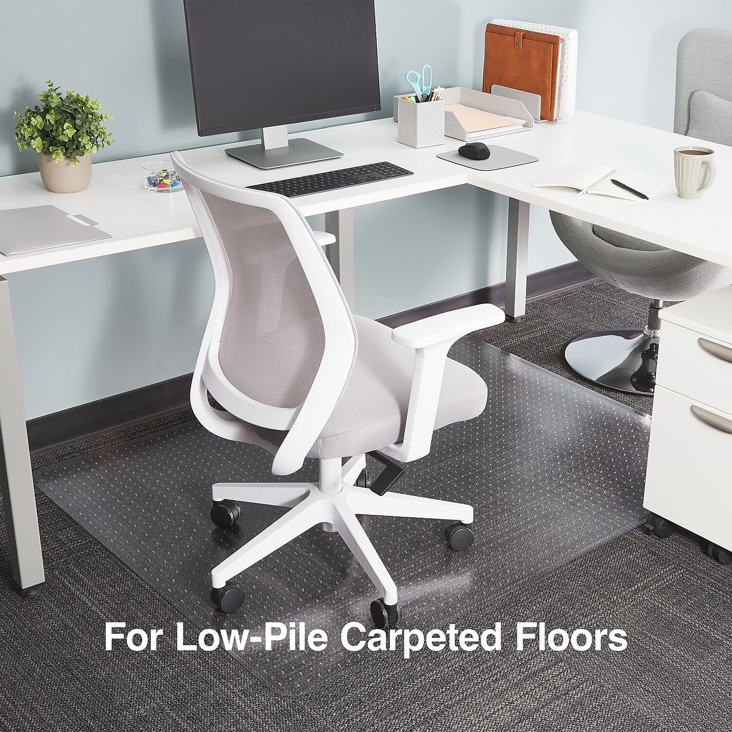 Staples 46″ x 60″ Low Pile Carpet Chair Mat Rectangular 567302