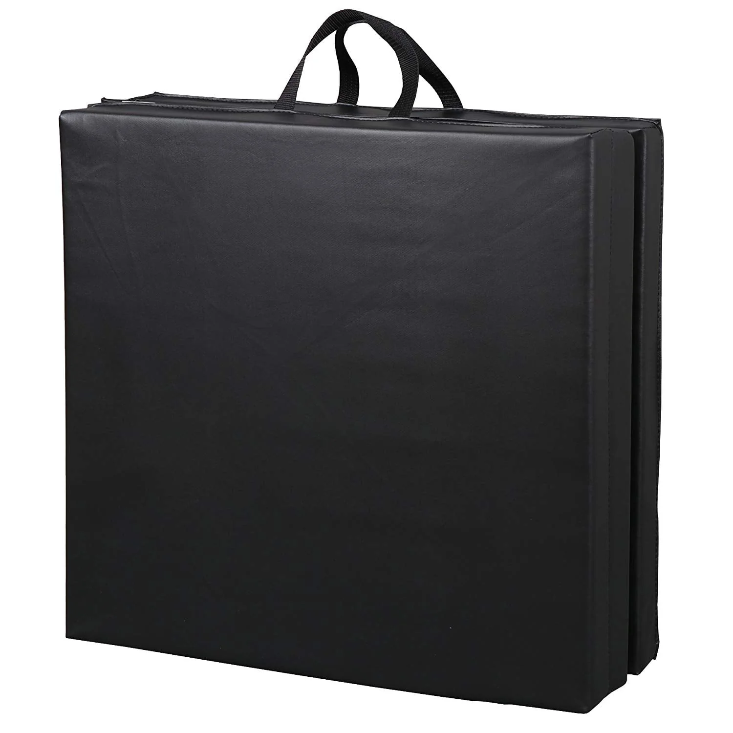 ZENSTYLE Tri-Fold 6′ x 2′ x 2″ Folding Exercise Floor Mat Gymnastics Gym Aerbics Mats for Yoga, Workouts, Tumbling, Martial Arts W/ Carrying Handles, Black