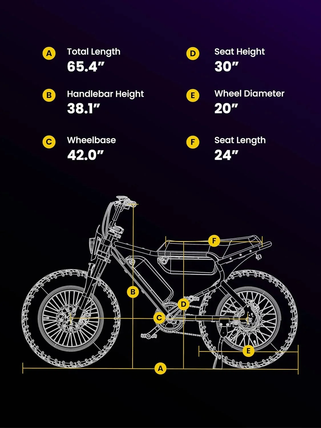 MACFOX Adult Electric Bike, 750W, 25 MPH, 48V 13Ah Removable Battery, 35-Mile Range, 20x4.5in Front And 20x5.0in Rear Tires - X7