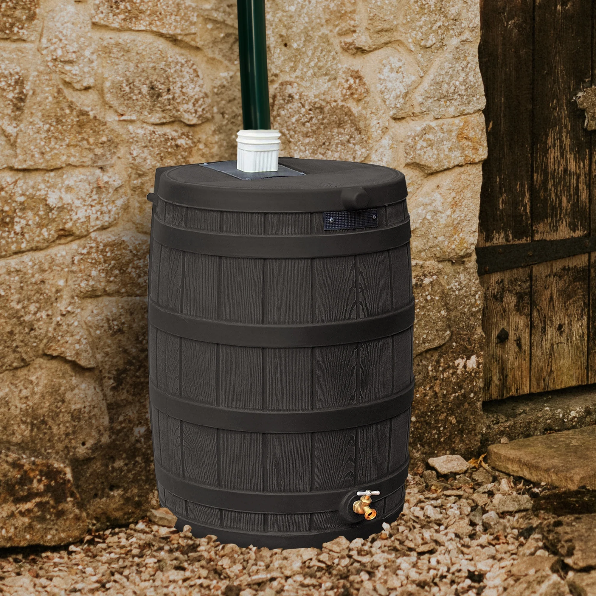 Good Ideas Rain Wizard Rain Storage Collection Rain Barrel 50-Gallon