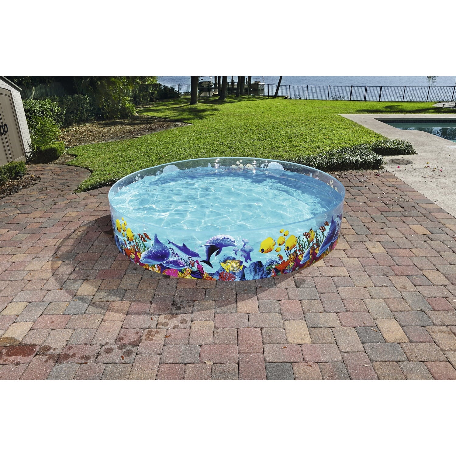 H2OGO! Fill-n-Fun Odyssey Kiddie Play Pool, 96" x 18"
