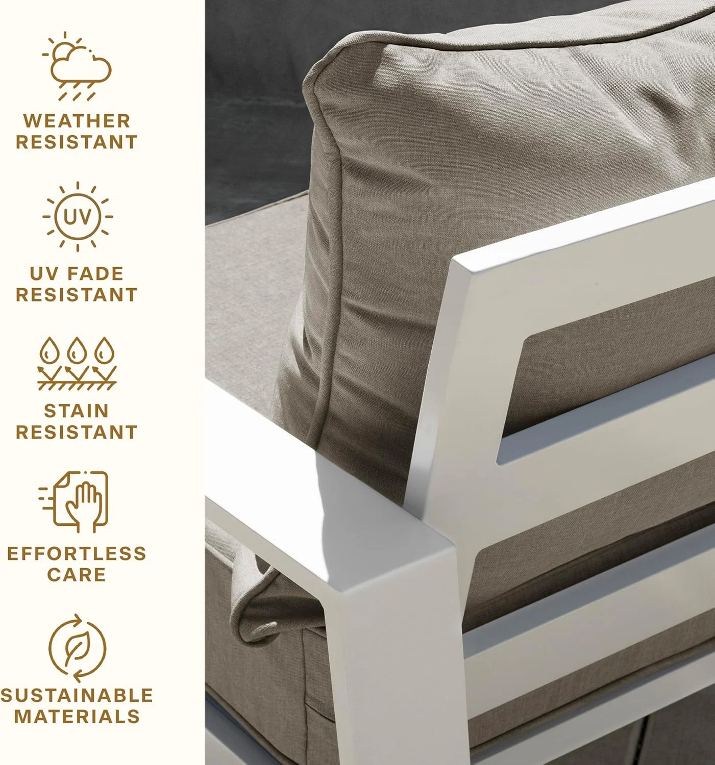 AWFHHT Outdoor Deep Seat, 24" W x 23" D, Zaire Outdoor Chair Cushion
