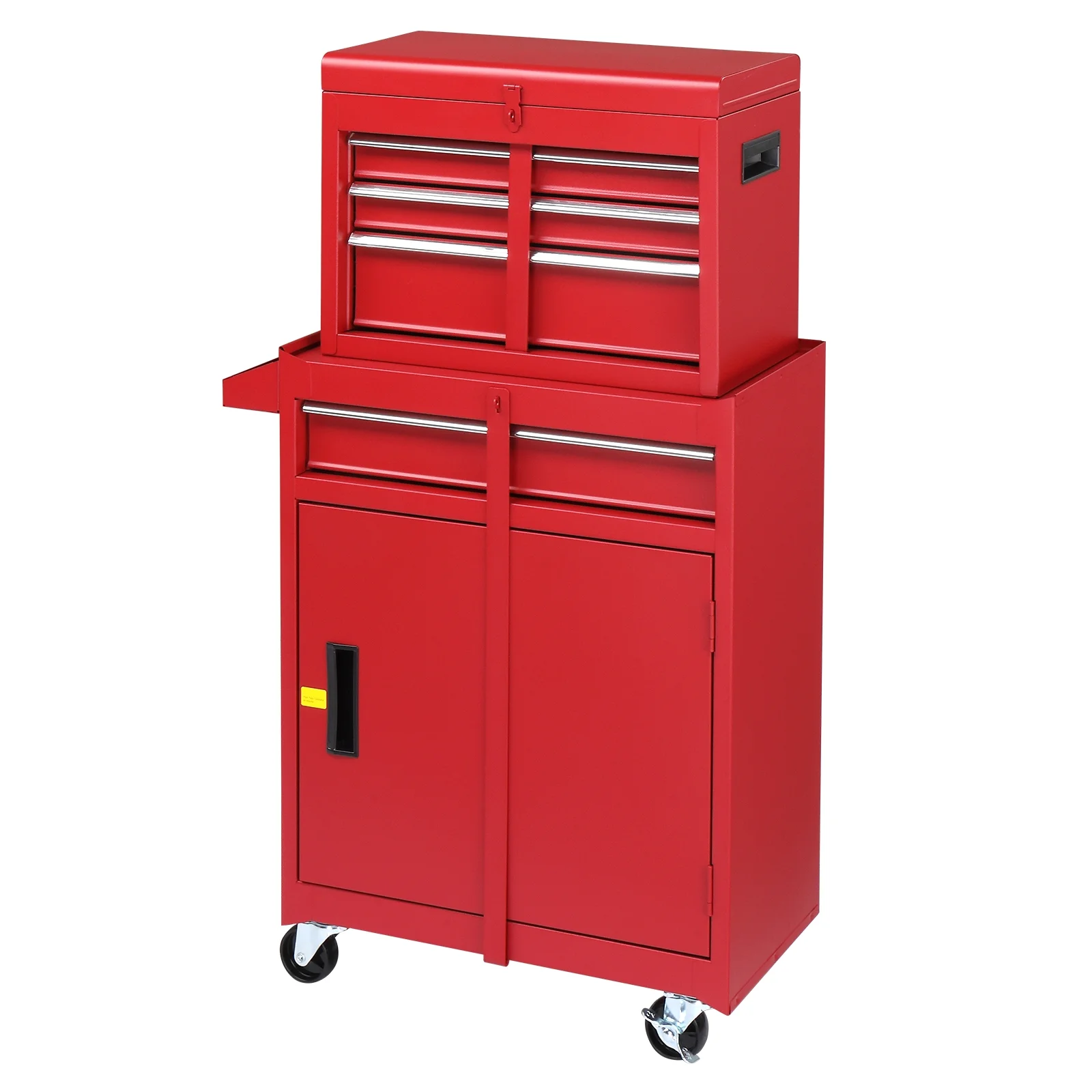 Ktaxon 4-Drawer 2-IN-1 Rolling Tool Chest Storage Cabinet, Mechanic Tool Organizer Box, 23.2" L x 11" W x 40.2" H, Black