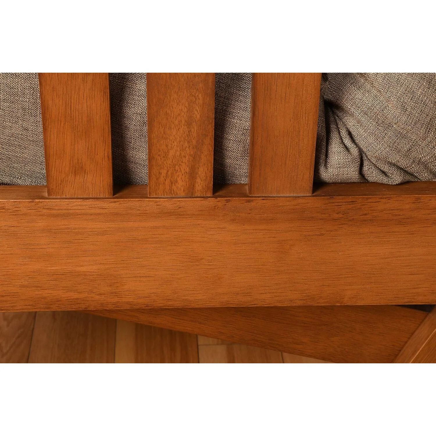 Homestock African Artifacts Full Size Futon Frame Set with Mattress, Easily Converts to Bed, Versatile Design Futon Frame for All Spaces, 33"H x 79"L x 37"D-Color:Linen Charcoal,Size:Barbados