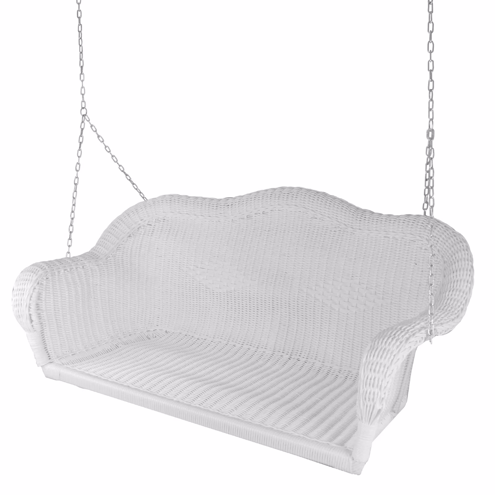 Northlight 28″ x 50″ Hand Woven Wicker Outdoor Porch Swing – White