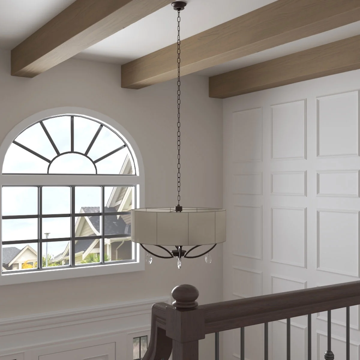 Ekena Millwork 3 1/2"W x 3 1/2"H x 120"L 3-Sided (U-Beam) Mena HeritageTimber Faux Wood Ceiling Beam, Kona Brown