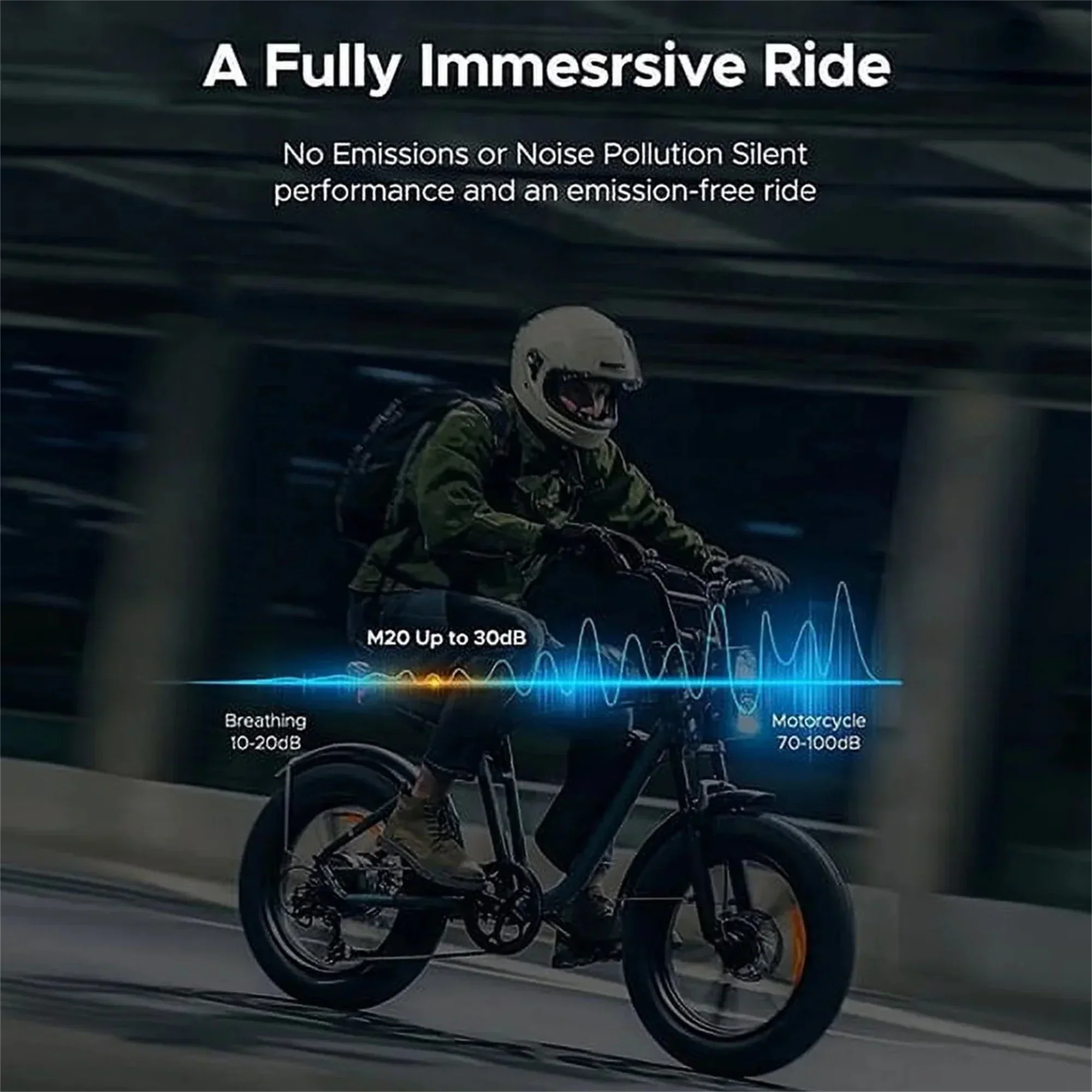 AKEZ Adult Electric Bike 1000W 28 mph 48V 13A 20*4.0in Fat Tire Full Suspension 7-Speed - M20