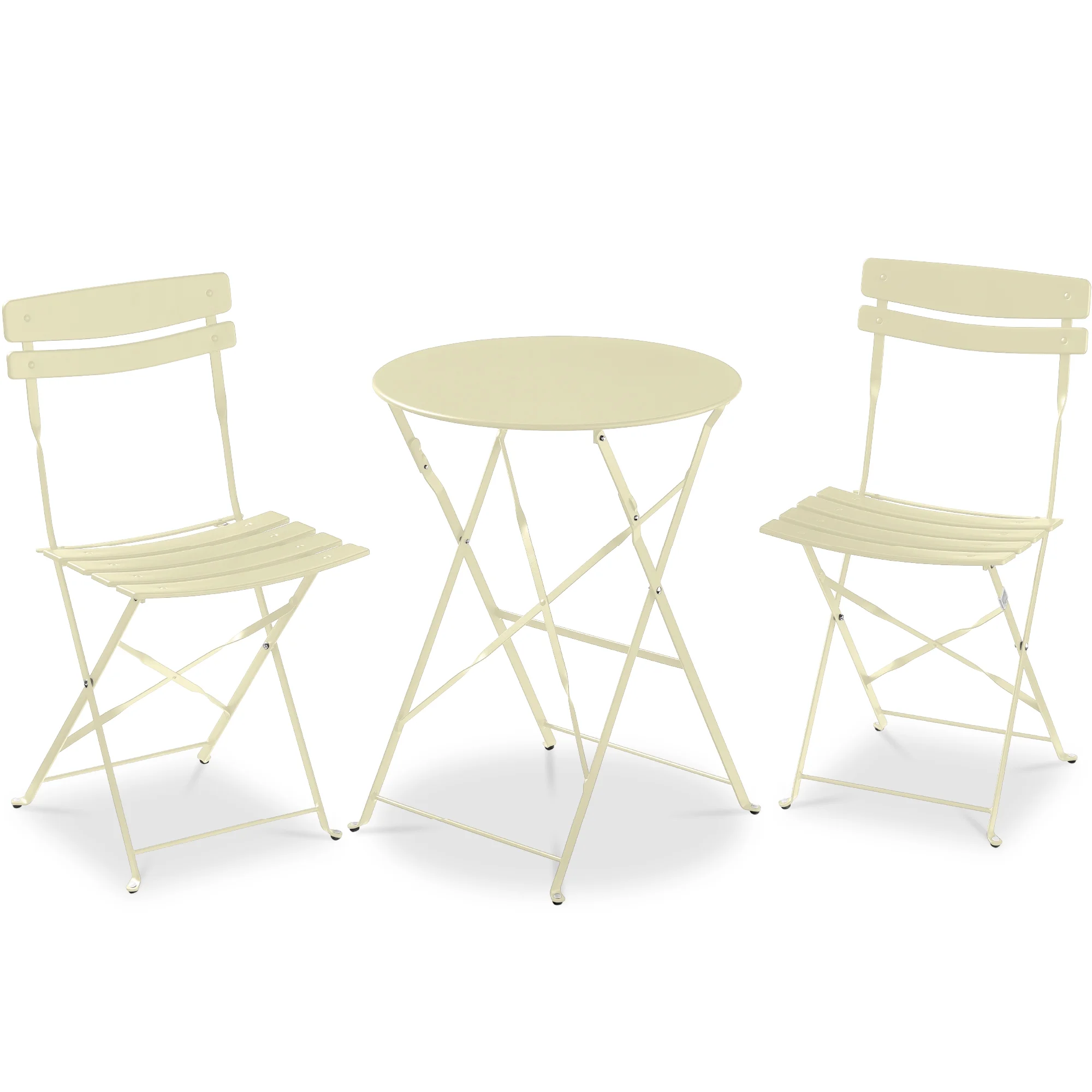 Best Choice Products 3-Piece Small Bistro Set, Folding Patio Furniture Set of 2 Chairs and Table - Black