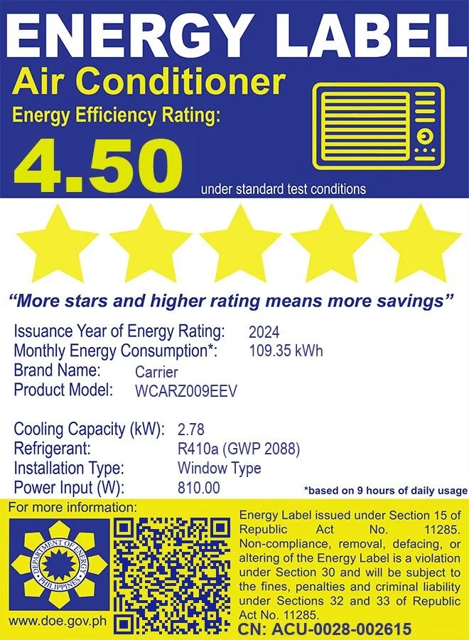 1 HP Window Air Conditioner Inverter with Convenient Controls