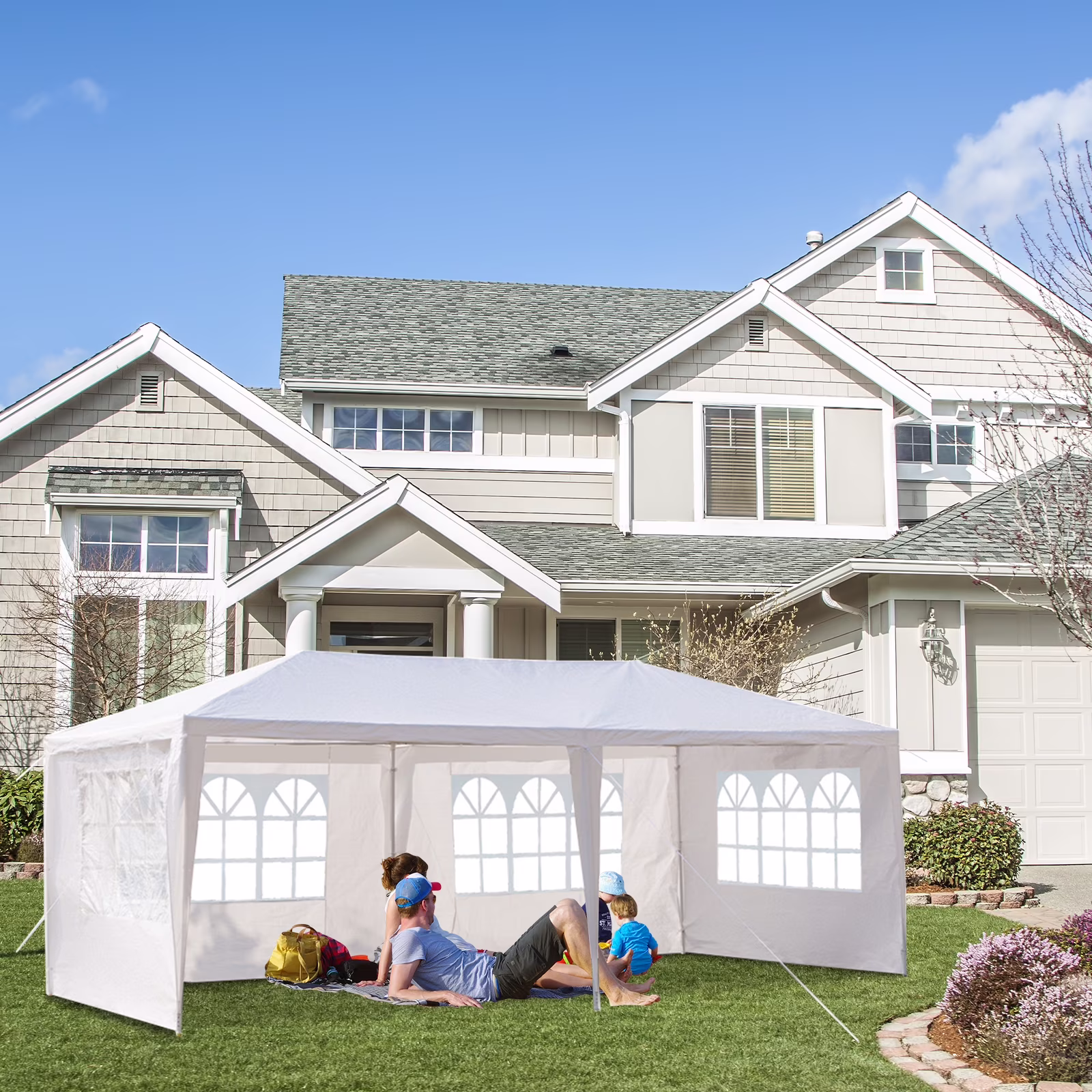 Ktaxon 10' X 20' Canopy Tent with 6 Side Walls for Party Wedding Camping and BBQ