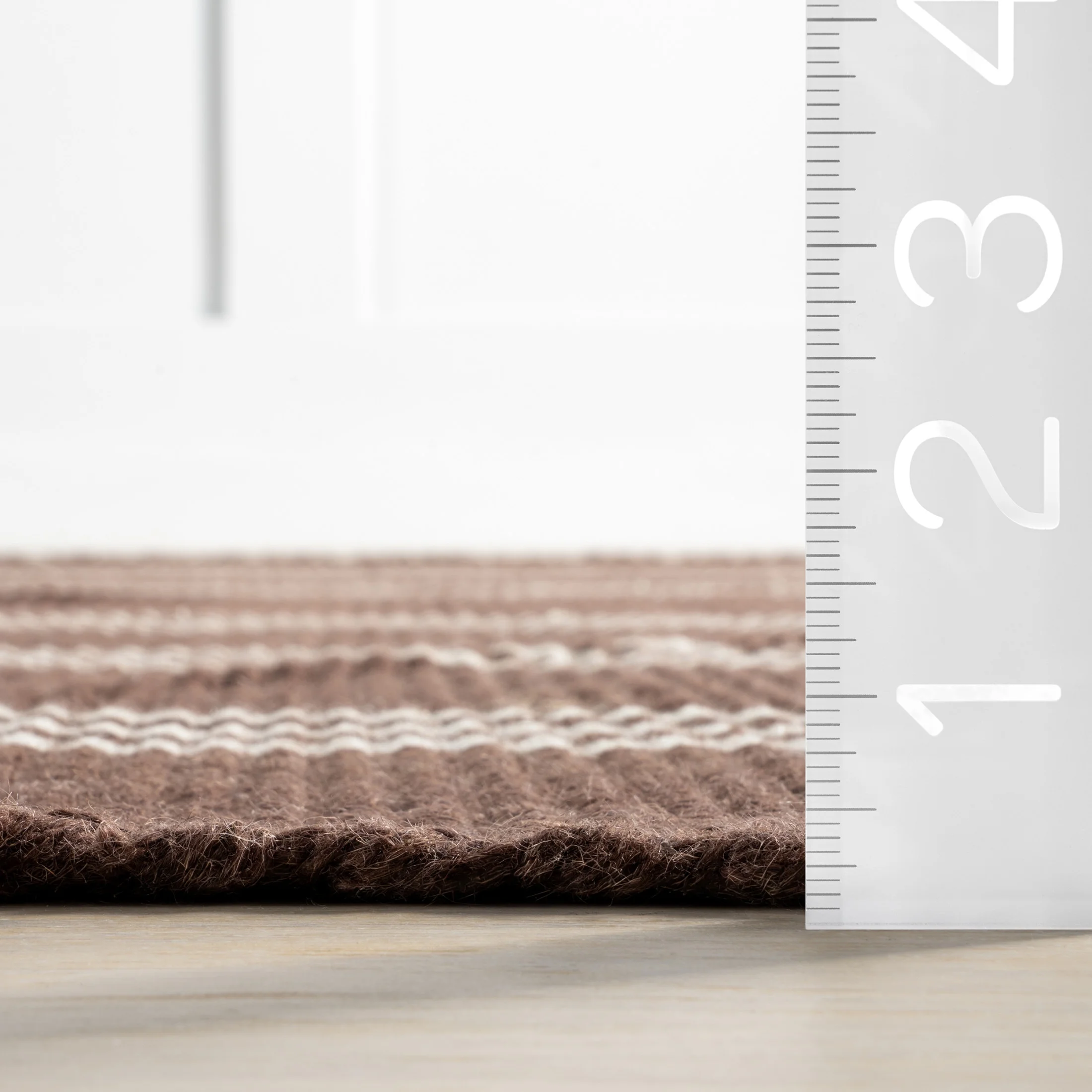 Rugs USA Hawthorn Striped Wool Area Rug, 4' x 6', Hawthorn Ivory