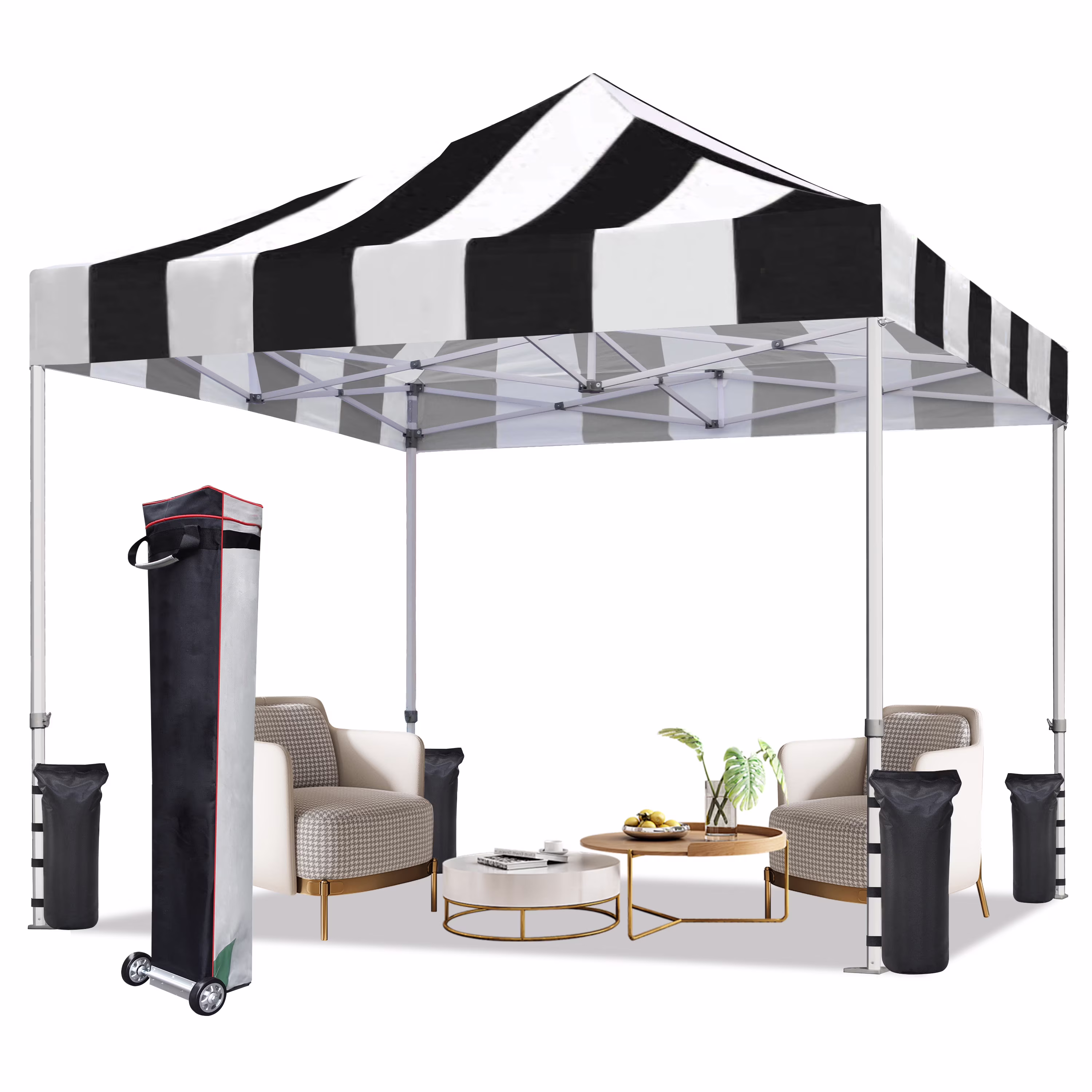 Eurmax Canopy 10' x 10' Beige Pop-up and Instant Outdoor Canopy