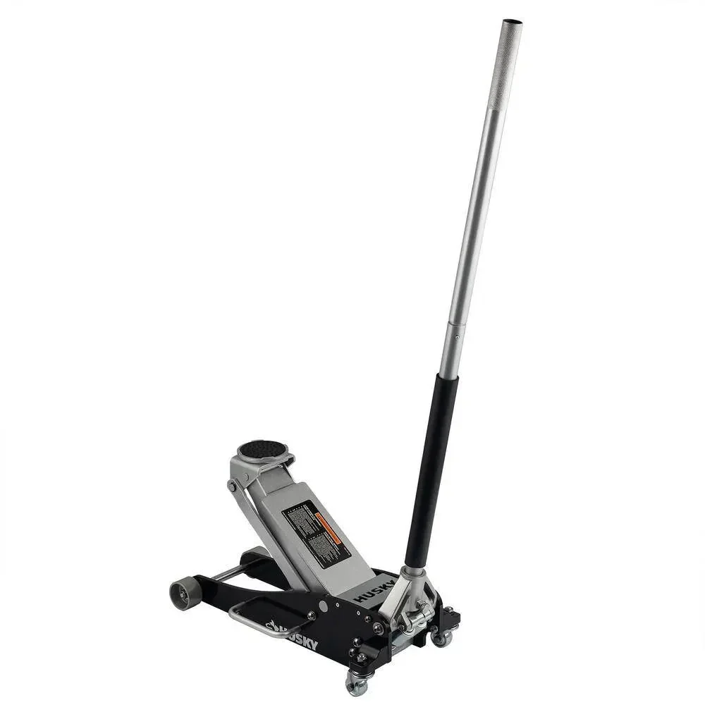 Husky 3-Ton Aluminum and Steel Car Jack, 4 in. to 18-1/2 - HPL4751