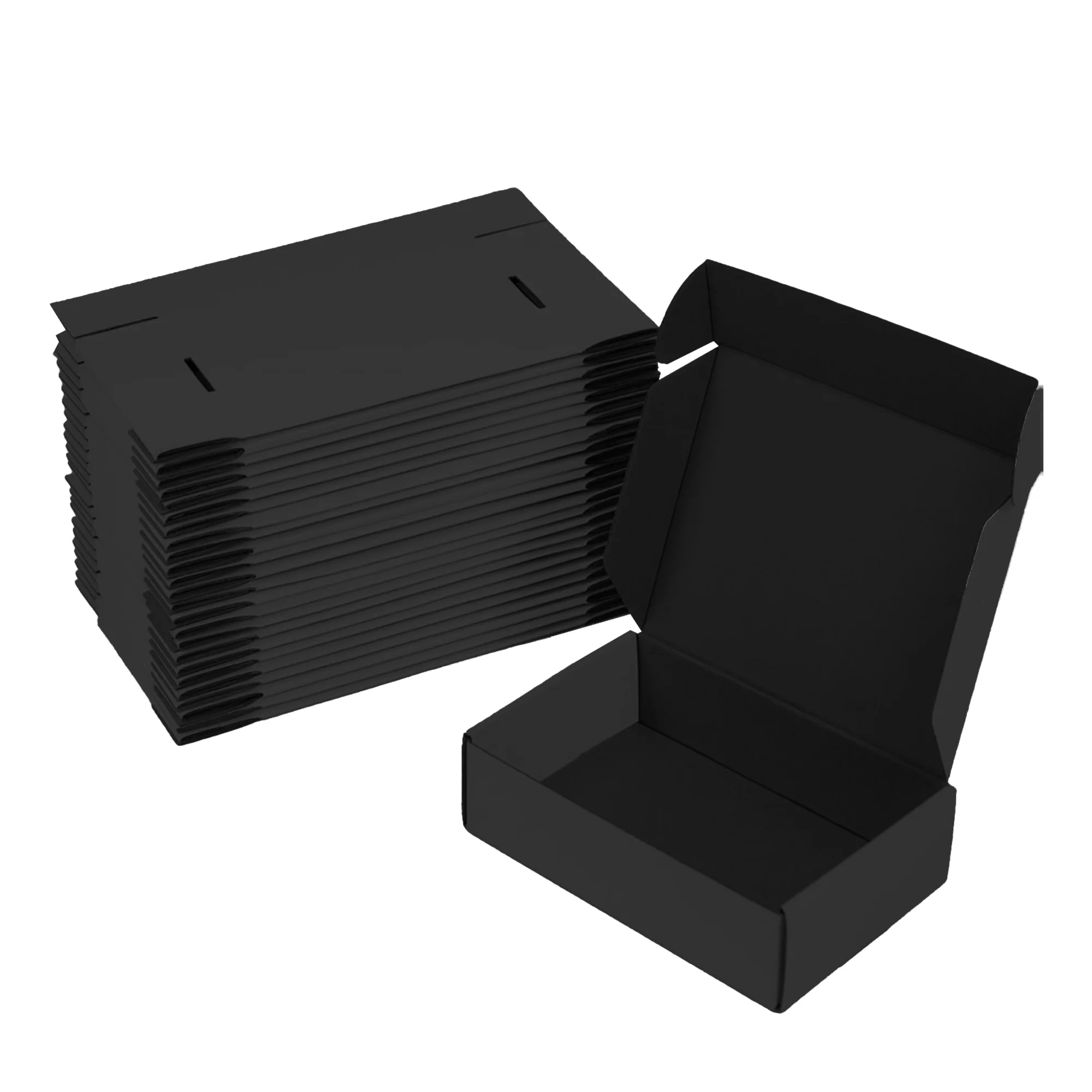 UCANPACK All Black Mailer Box 22 x 18 x 2.75" - 25 Pack Deluxe Mailer Boxes for Small Business Packaging Boxes - Made in USA Corrugated Shipping Boxes