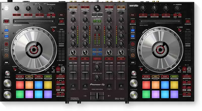 Pioneer DJ 4-Channel Serato DJ Pro Controller With Performance Pads And RGB Lighting – DDJ-SX3 B-Stock