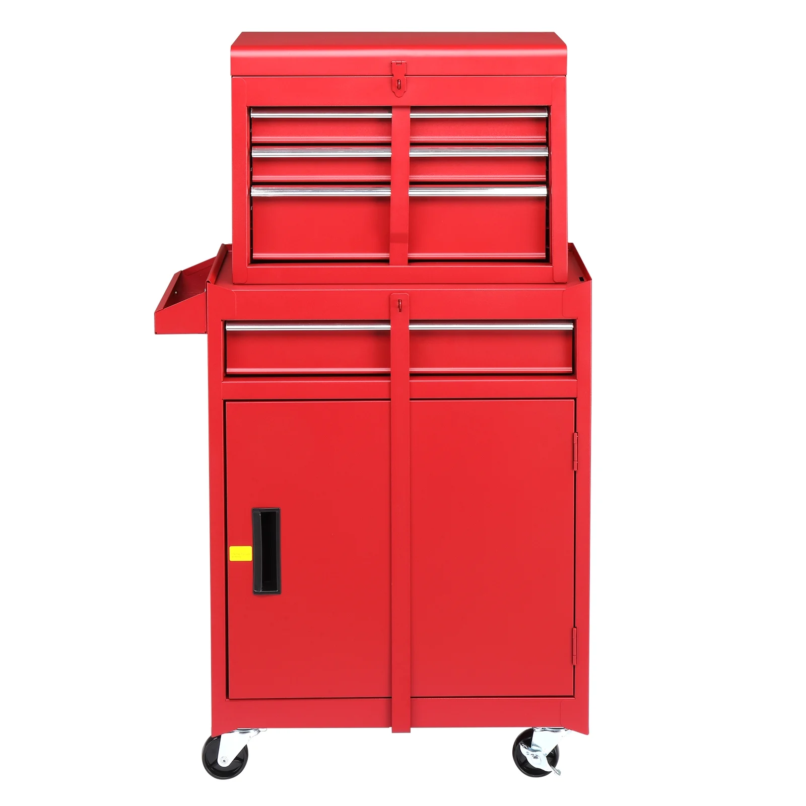 Ktaxon 4-Drawer 2-IN-1 Rolling Tool Chest Storage Cabinet, Mechanic Tool Organizer Box, 23.2" L x 11" W x 40.2" H, Black