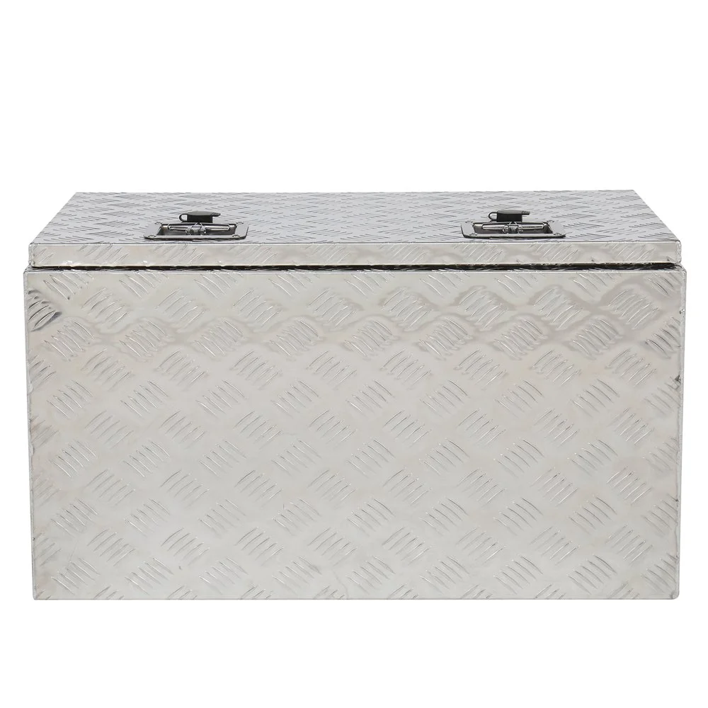 GZXS 36" Aluminum Storage Box Truck Underbody Toolbox Trailer RV Tool Heavy Duty Aluminum Tool RV ATV Trailer Storage Boxes W/Locks Keys Silver (36" x 18" x 17")