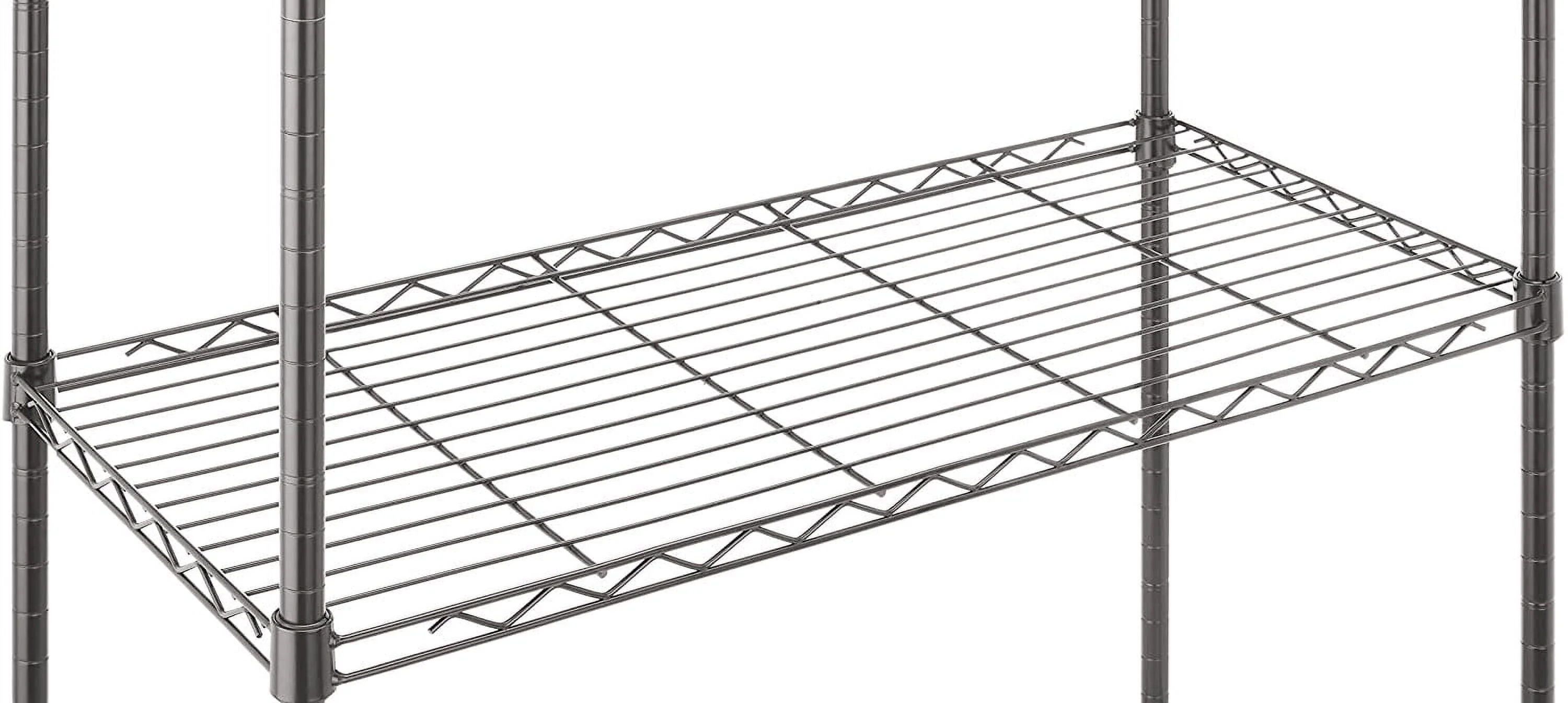 Zimtown 5-Shelf Metal Storage Rack, 35"L x 14"W x 65" H Wire Shelving Unit with Wheels Black for Kitchen Garage, Capacity for 200 lbs Per Shelf